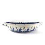 420 Bunzlau Ronde schaal met open handvaten 2662X  Ronde Schalen